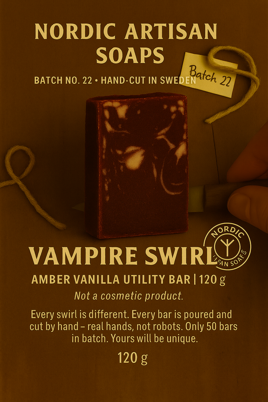 Vampire SwirlAmber Flower Soap Bar – Art Series, Handcrafted