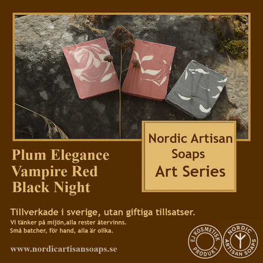 Nordic artisan Soaps, Art serien, 3 tvålar gåvo set.